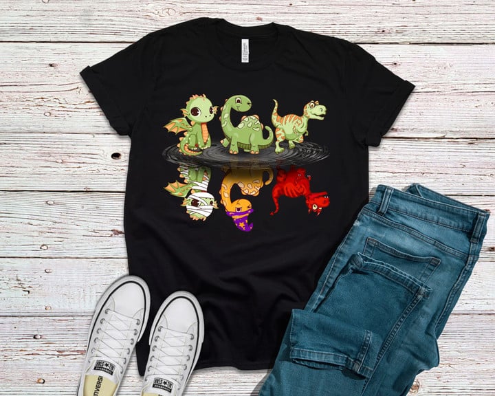 T-Rex Dinosaur Halloween Shirt Cute Halloween Graphic Tee Shirt Gift Ideas For Boyfriend