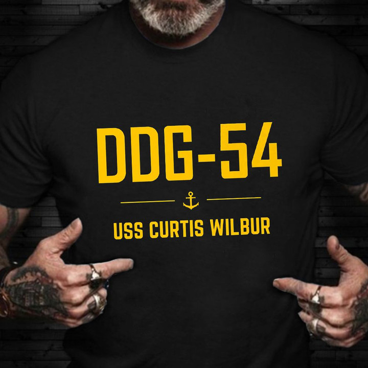 DDG-54 USS Curtis Wilbur Shirt Navy Veterans Day Patriotic Apparel Navy Chief Gifts