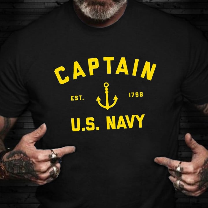 Us Navy Captain Shirt Navy Military Pride ​Clothing Gifts For Captain