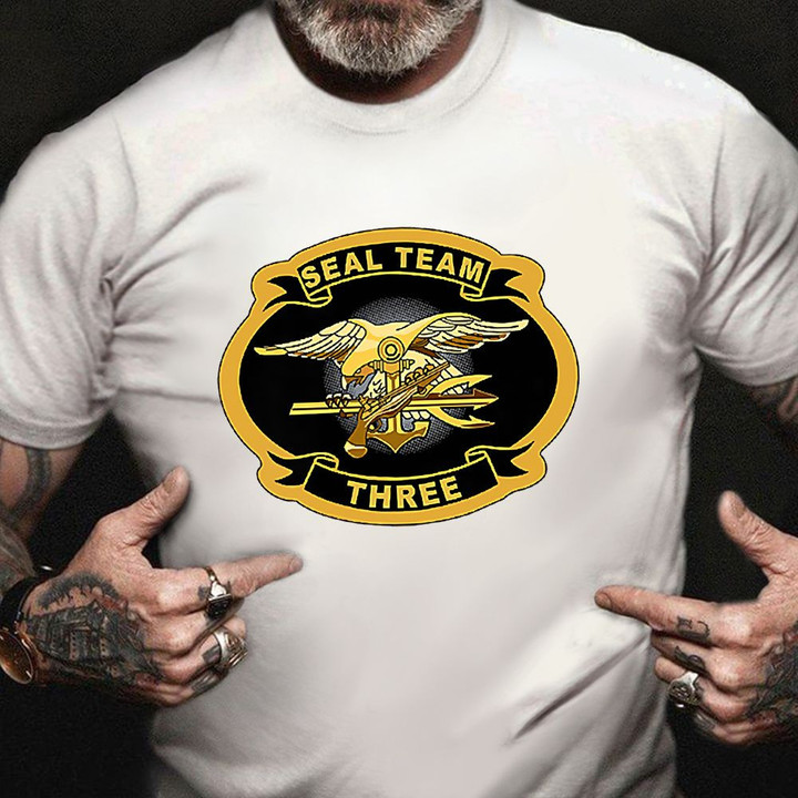 Navy Seal Team 3 Three Shirt DEVGRU Trident Navy Seal Team T-Shirt Clothing
