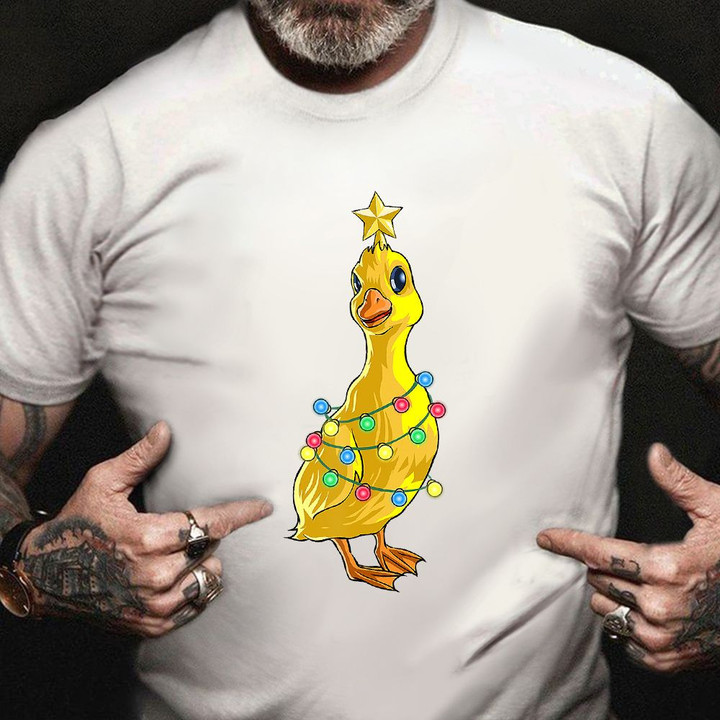 Duck Christmas T-Shirt Cute Christmas Shirt For Ladies Womens Xmas Gift Ideas
