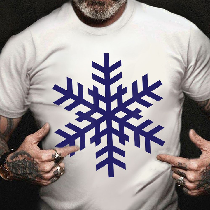 Blue Snowflake Shirt Graphic Print Tee Good Gifts For Aunts