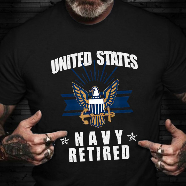 United States Navy Retired Shirt Happy Veterans Day Military Apparel Dad Gift