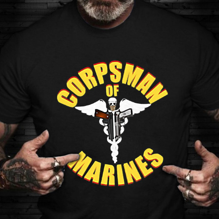 Corpsman Of Marines 8404 FMF Shirt Graphic T-Shirt Marine Veteran Gifts