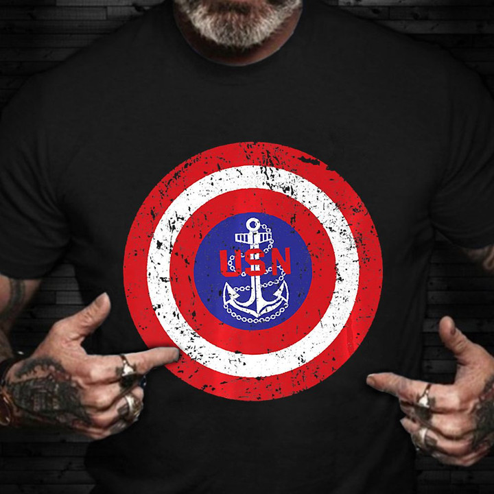 USN Navy Chief Anchor T-Shirt Vintage Graphic Tee Gifts For Navy