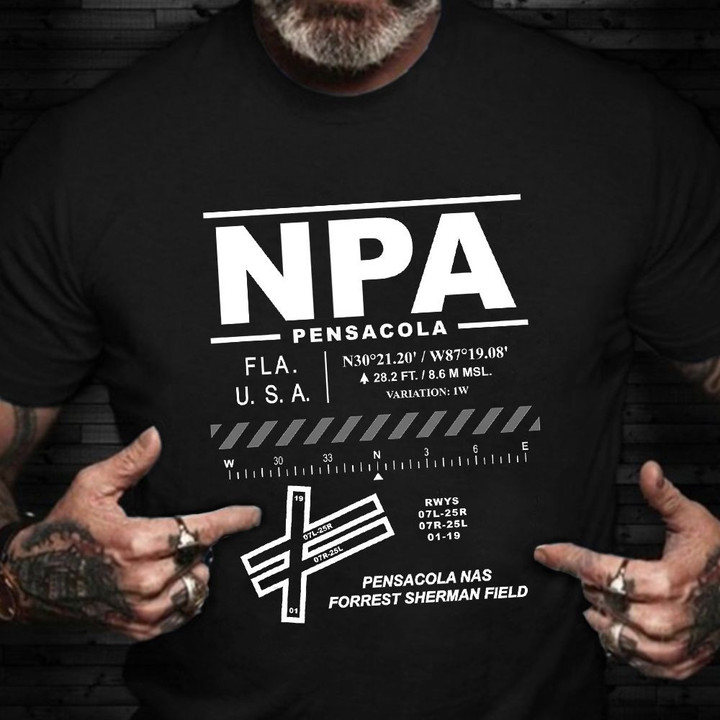 NPA T-Shirt Naval Air Station Fly Pensacola US Navy T-Shirt Gift Ideas 2021