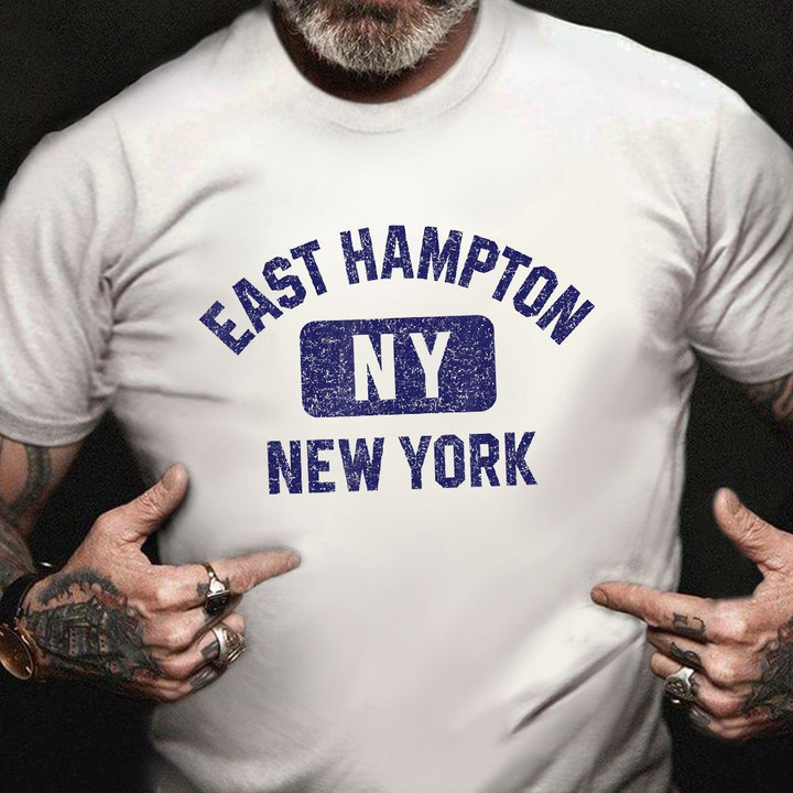 East Hampton New York Shirt Mens Distressed T-Shirt Gifts For Brother