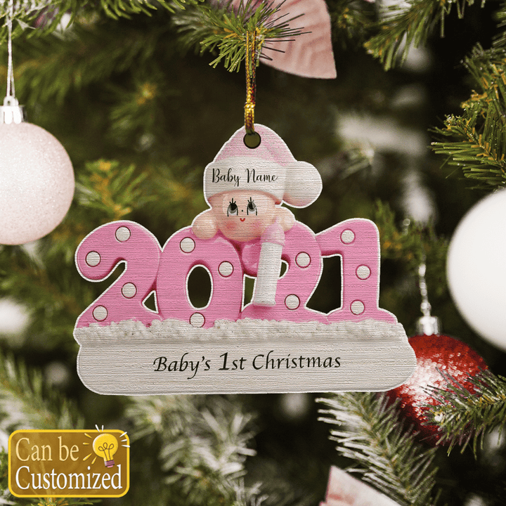 Customized Baby's First Christmas Ornament 2021 Baby's First Xmas Ornament Gifts For New Mom