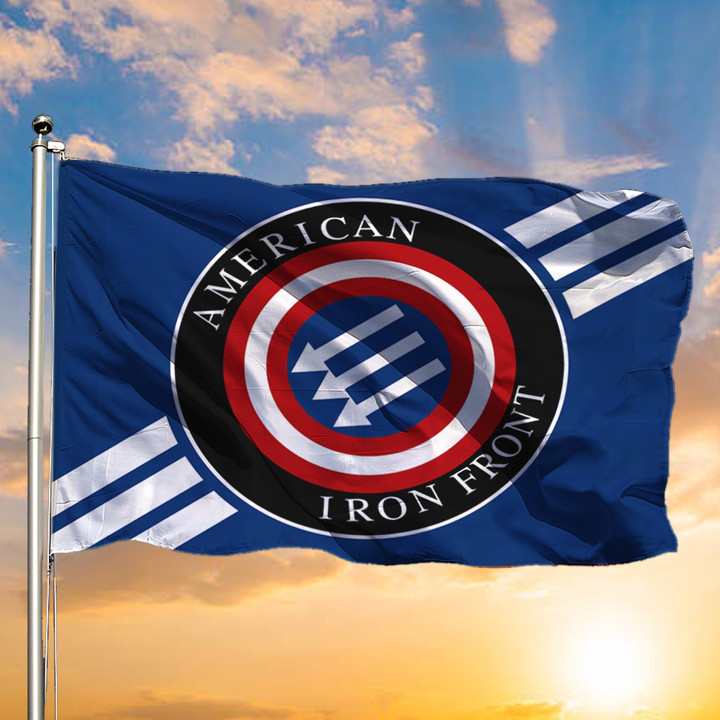 Iron Front Flag American Iron Front Flag No Racism Anti Fascist Against Violence Rally Flag
