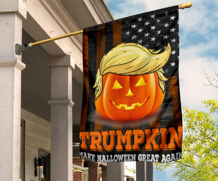 Trumpkin Make Halloween Great Again American Flag Funny Halloween Decoration Ideas