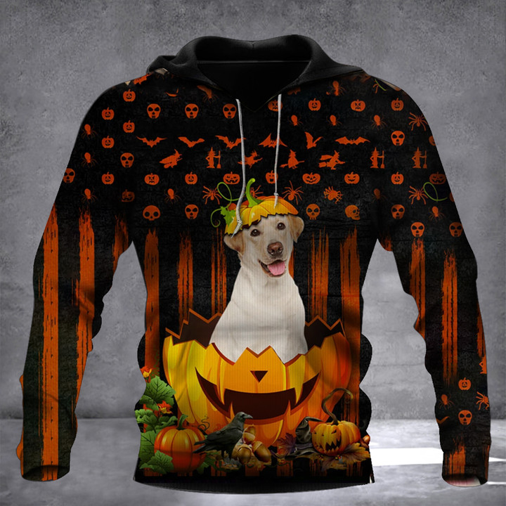 Labrador Retriever In Pumpkin Halloween Hoodie Funny Halloween Pet Clothing Dog Owners Gift