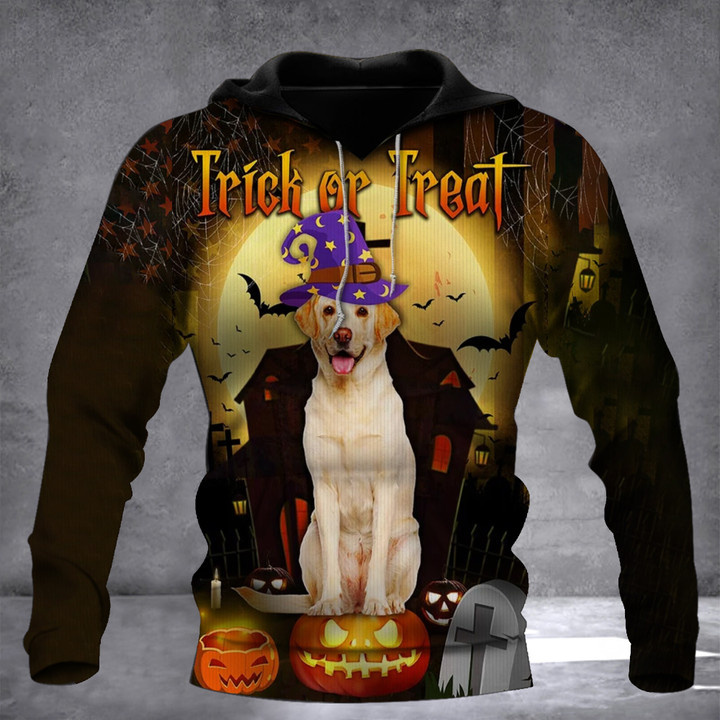 Labrador Retriever Trick Or Treat Halloween Hoodie 3D Print Labrador Retriever Merchandise