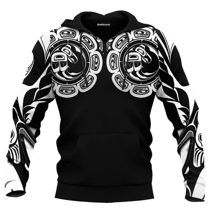 Pacific Northwest Art Tattoo Customized All Over Printed Zip Hoodie