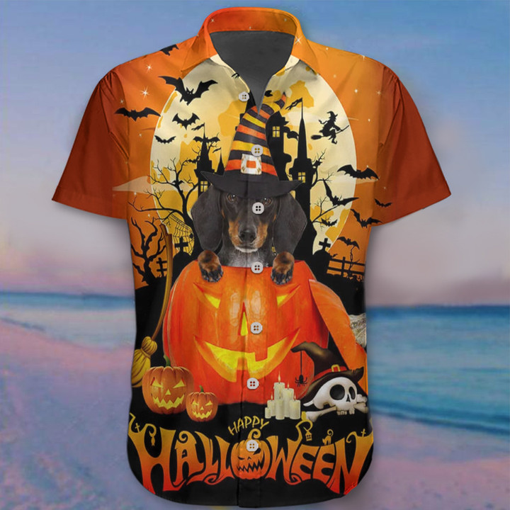 Dachshund Happy Halloween Hawaii Shirt Dachshund Owner Halloween Family Shirt Ideas