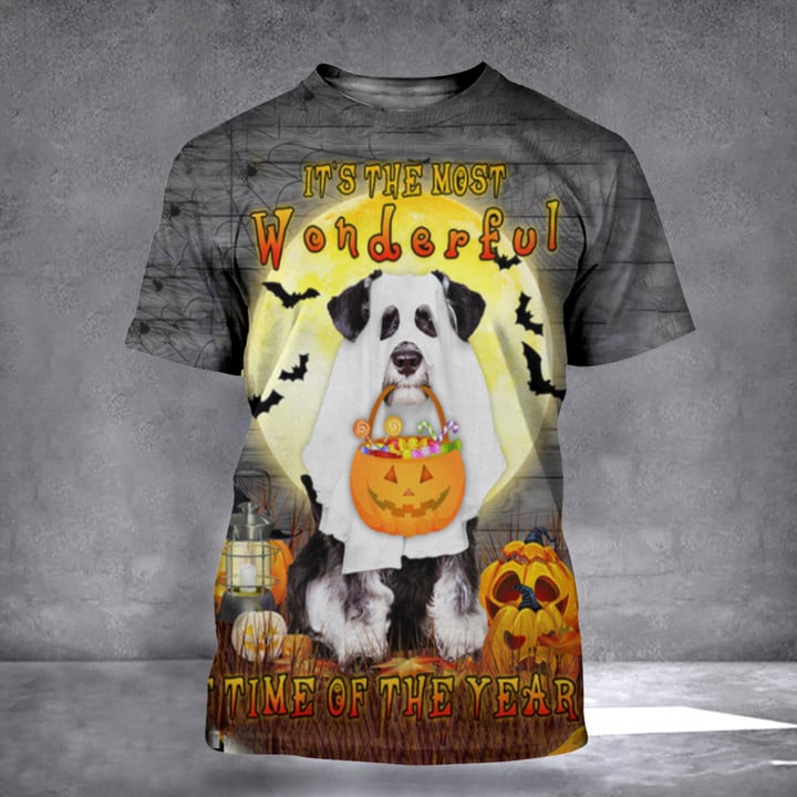 It's The Most Wonderful Time Of The Year Shirt Dog Ghost Halloween T-Shirt Dog Lovers Gift