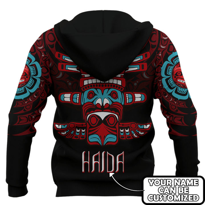 Personalized Pacific Northwest Eagle Zipper Hoodie Haida Style Clothings
