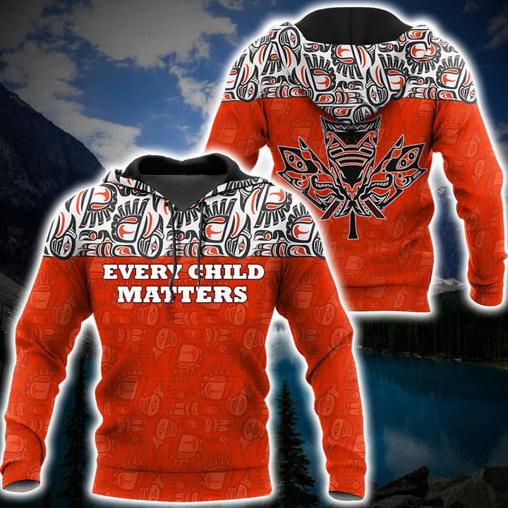 Every Child Matters Haida Art Style Hoodie Orange Shirt Day 2022 Awareness Clothing