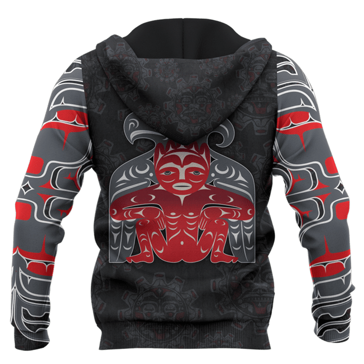 Spirit Tattoo Pacific Northwest Style 3D Sweater Haida Art Clothing