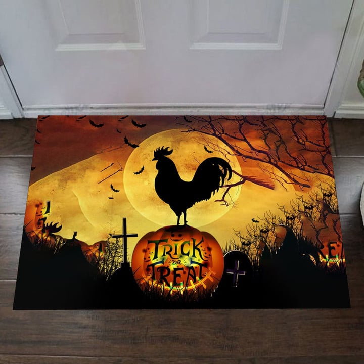 Rooster Trick Or Treat Doormat Halloween Door Mat Target Farmhouse Decor