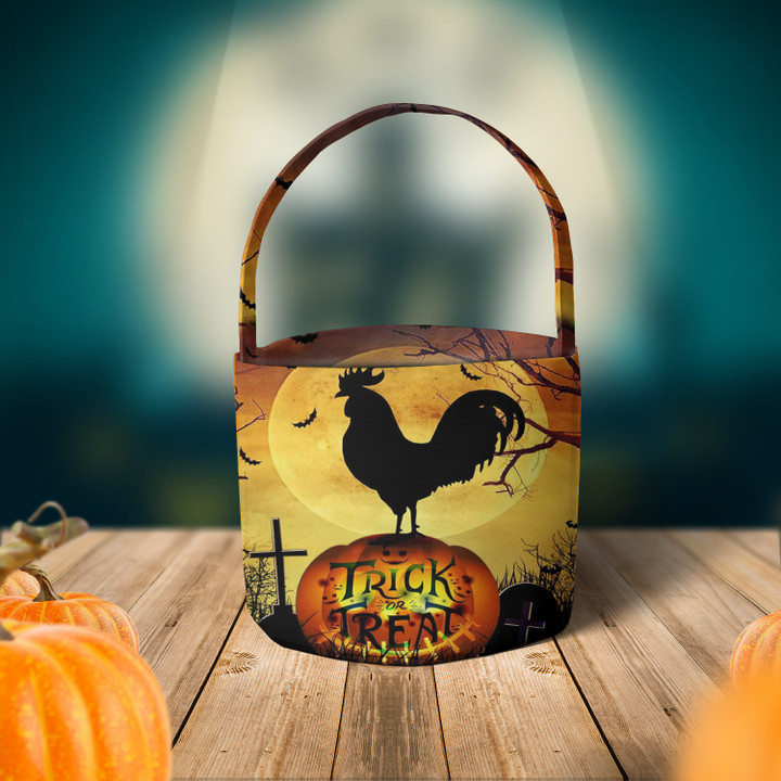 Rooster Trick Or Treat Halloween Basket 2022 Halloween Basket For Candy