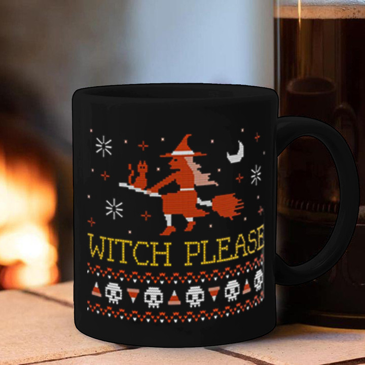 Witch Please Mug Cat Witch Funny Halloween Coffee Mug Gifts For Coworkers