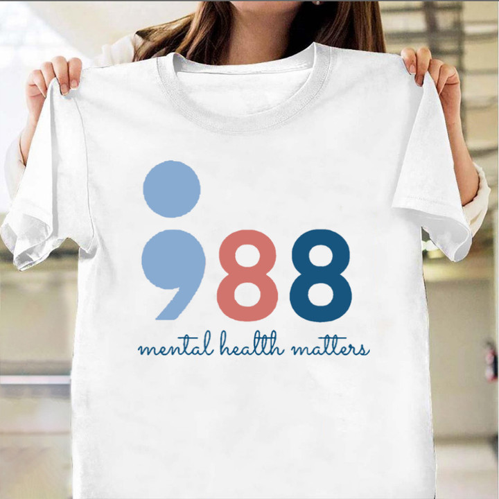 988 Mental Health Matters shirt Suicide Prevention Awareness T-Shirt Clothing