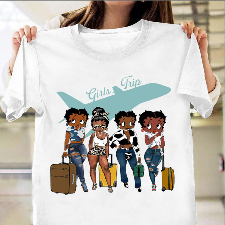 Girls Trip Shirt Travel Lovers Female T-Shirt Gifts For Best Friend