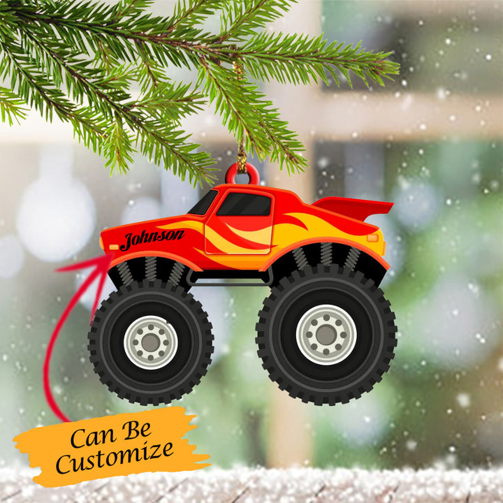 Personalized Monster Truck Ornament Monster Jam Christmas Ornament Xmas Decorations