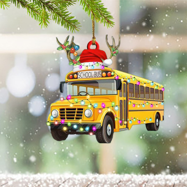 School Bus Ornament Bus Drivers Christmas Tree Decoration Ideas 2022