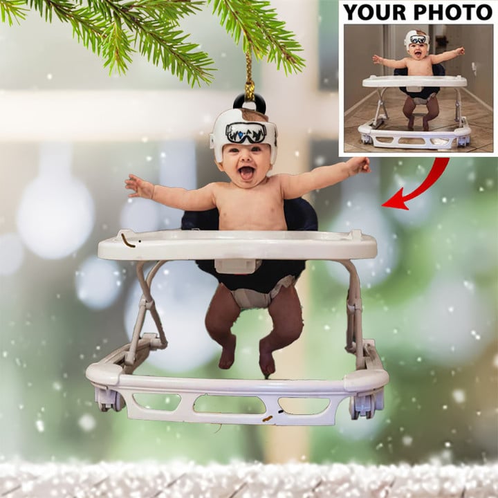 Custom Picture Baby's 1St Christmas Ornament My first christmas photo ornament For Xmas Tree