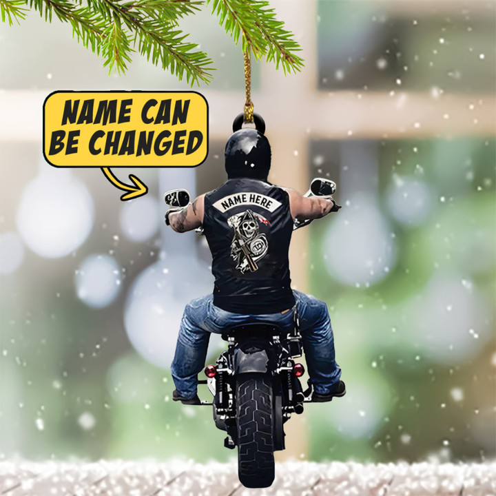 Personalized Biker Ornament Xmas Tree Decorations Best Gift For A Biker Motorcycle Riders