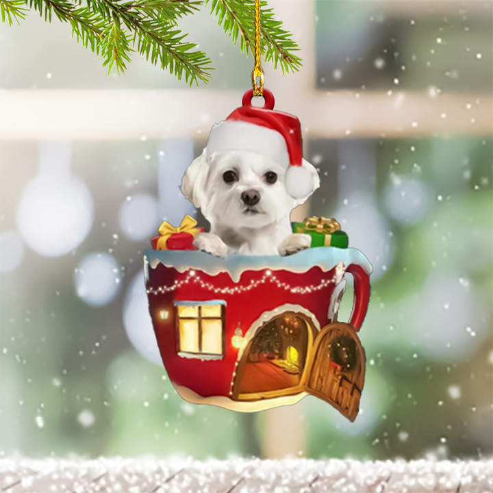 Maltese Christmas Ornament Cute Christmas Tree Decorations Gifts For Maltese Lovers