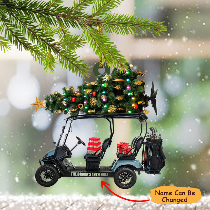 Personalized Golf Cart Christmas Ornament Golf Cart Christmas Tree Ornaments Gifts For Golfer