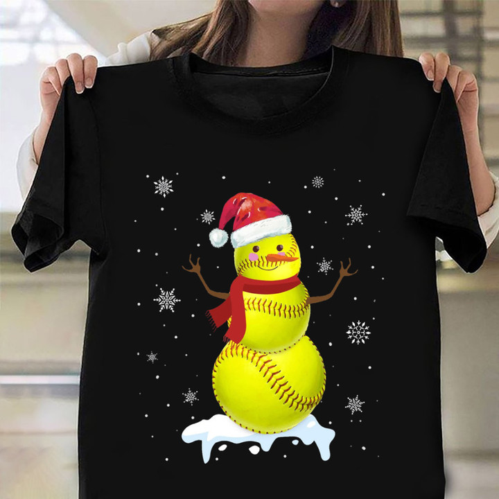 Snowman Tennis Christmas Shirt Cute Christmas T-Shirt Gift Ideas For Tennis Players