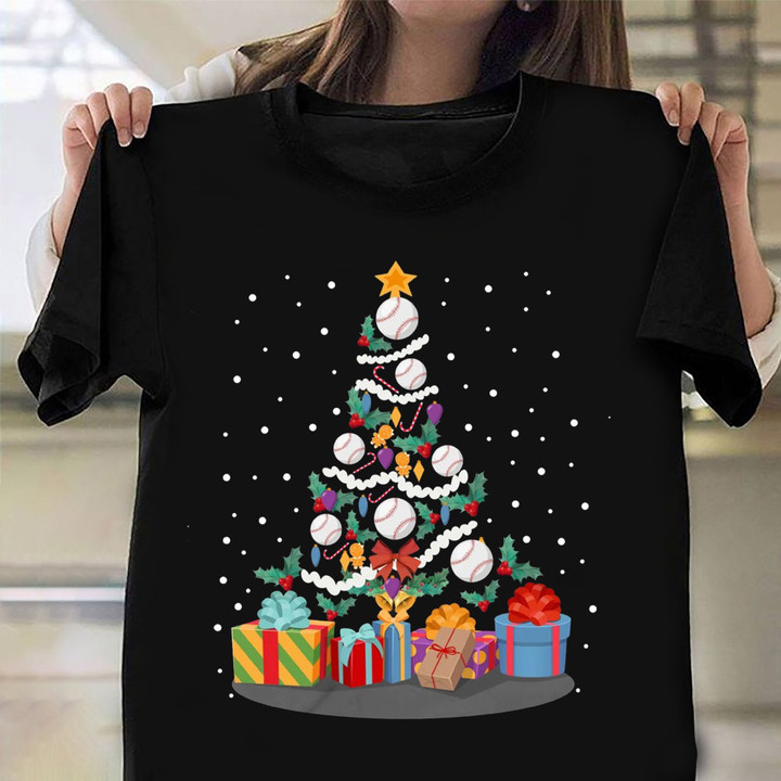 Tennis Christmas Tree Shirt 2022 Xmas Ideas T-Shirt Gifts For Tennis Players