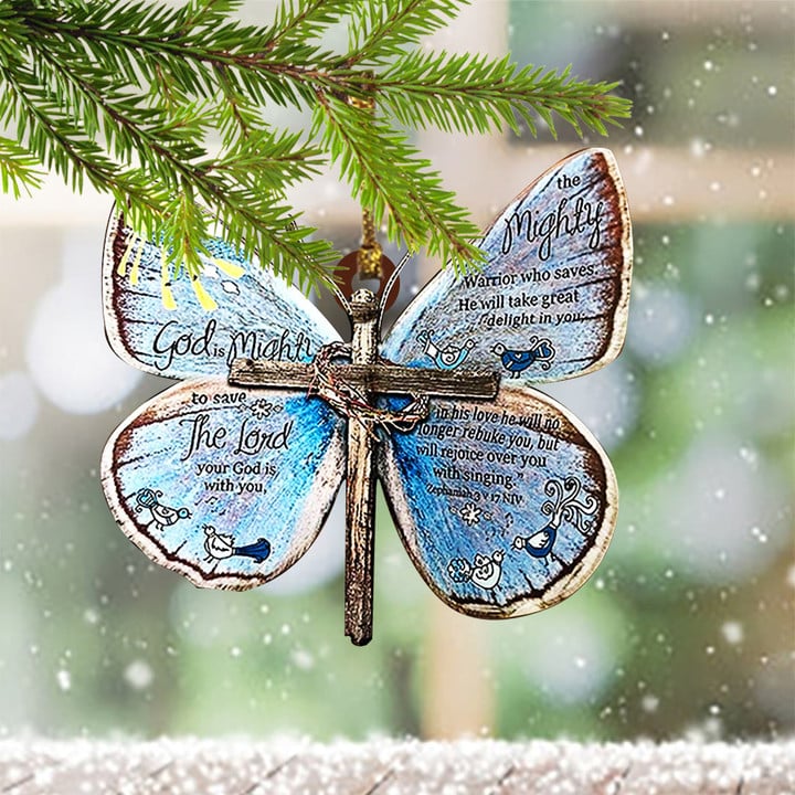 Christian Cross Butterfly Christmas Ornament Butterfly Christian Xmas Decorations Ideas