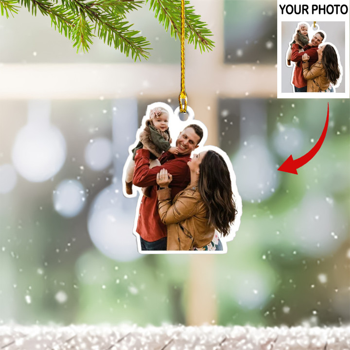 Personalized Image Family Christmas Ornament 2022 Family Tree Ornament