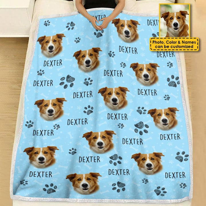 Personalized Photo Collie Blanket Pet Lover Bedroom Decoration Ideas