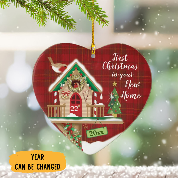 Personalized First Christmas In Our New Home 2022 Ornament New Home Ornament For Family