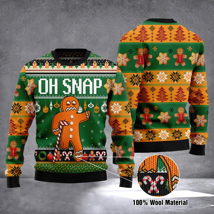 Gingerbread Ugly Christmas Sweater Oh Snap Christmas Sweater 2022