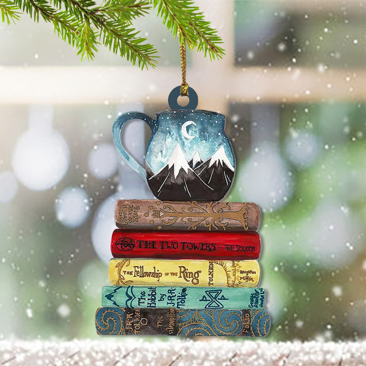 Book Lovers Ornament Reading Book Christmas Ornament 2022 Decoration Gift Ideas