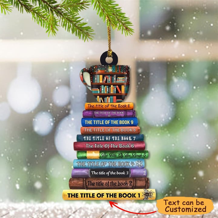Personalized Book Lovers Ornament Book Lovers Christmas Ornament Gift For Bookworm
