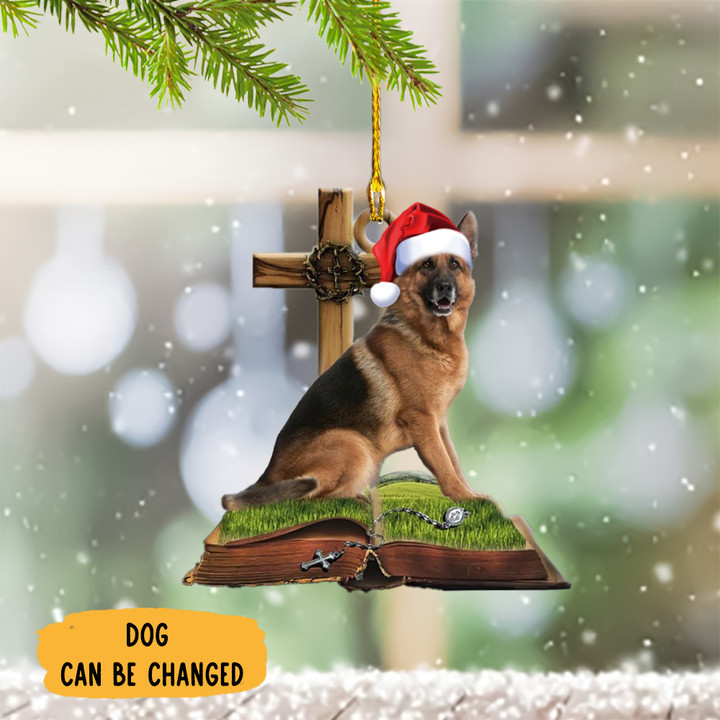 Personalized Photo German Shepherd Dog Memorial Ornament Dog Remembrance Ornament 2022