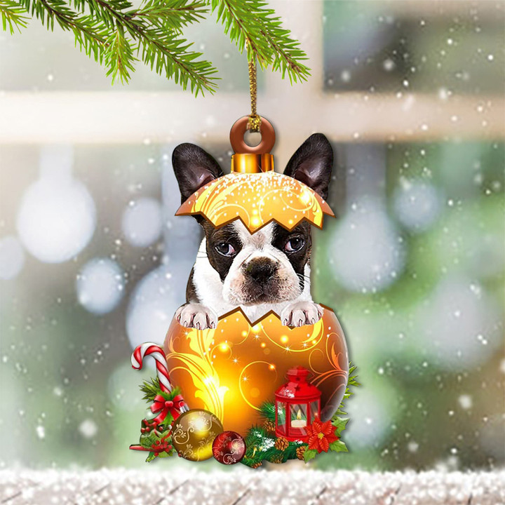 Boston Terrier Christmas Ornament Funny Christmas Tree Ornaments Boston Terrier Owner Gifts