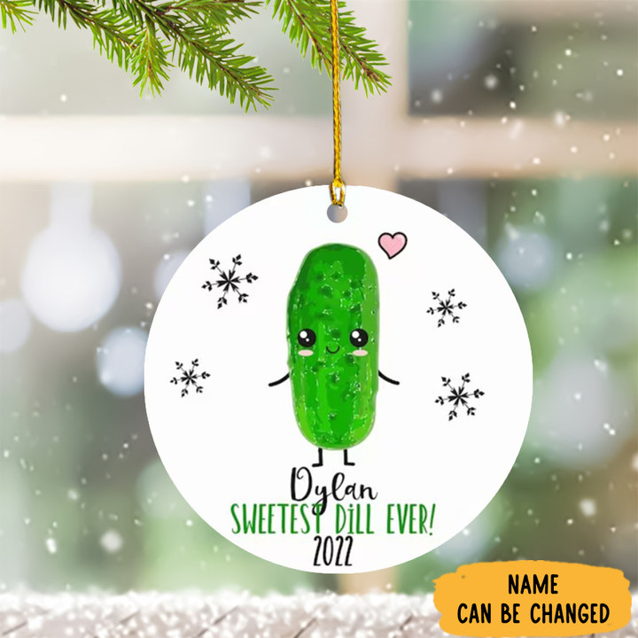Personalized Christmas Ornaments Pickle Christmas Ornament Sweetest Dill Ever