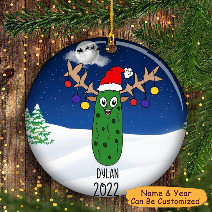 Personalized Pickle Christmas Ornament 2022 Pickle Xmas Tree Ornament Cute Gifts
