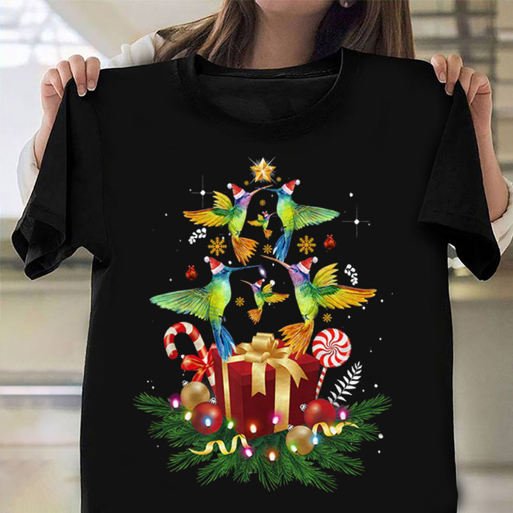 Hummingbird Christmas Shirt Funny Xmas T-Shirt Best Gifts For Hummingbird Lovers