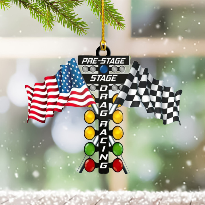 Race Car Ornament Drag Racing Christmas Tree Ornaments Pre Stage Stage Drag Racing