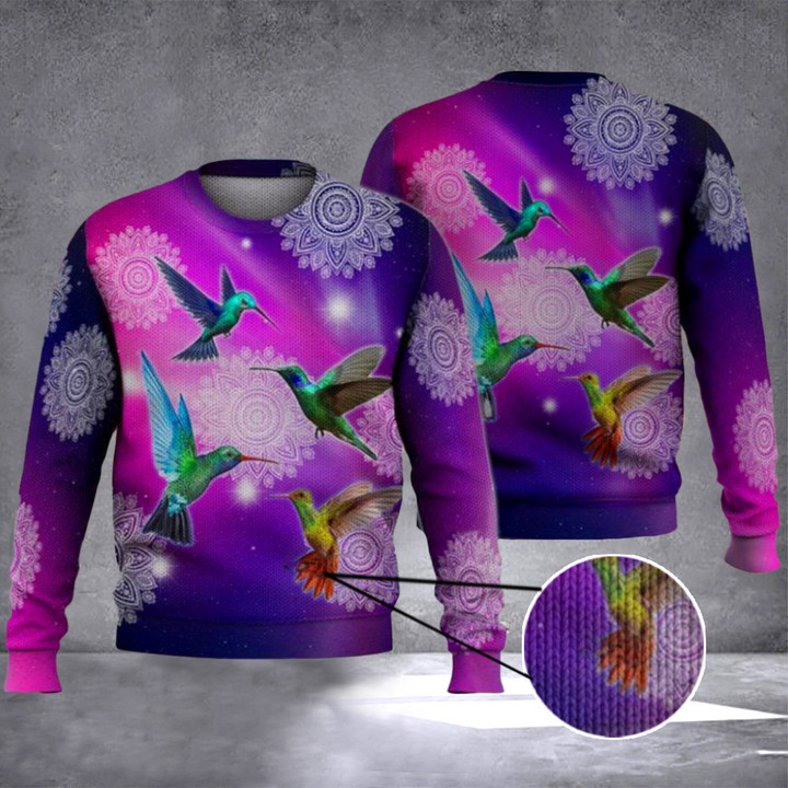 Hummingbird Sweater Hummingbird Lover Mandala Clothing Gift For Men Women