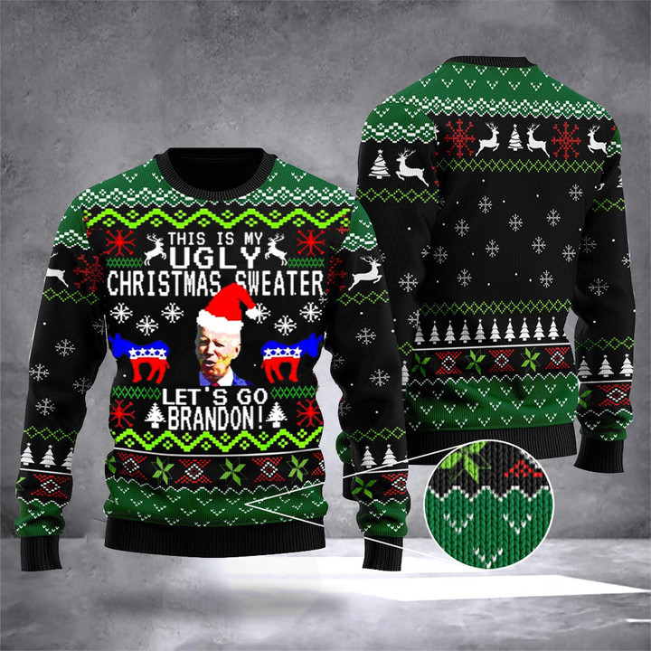 Lets Go Brandon Biden This Is My Ugly Christmas Sweater FJB Lets Go Brandon Xmas Sweater